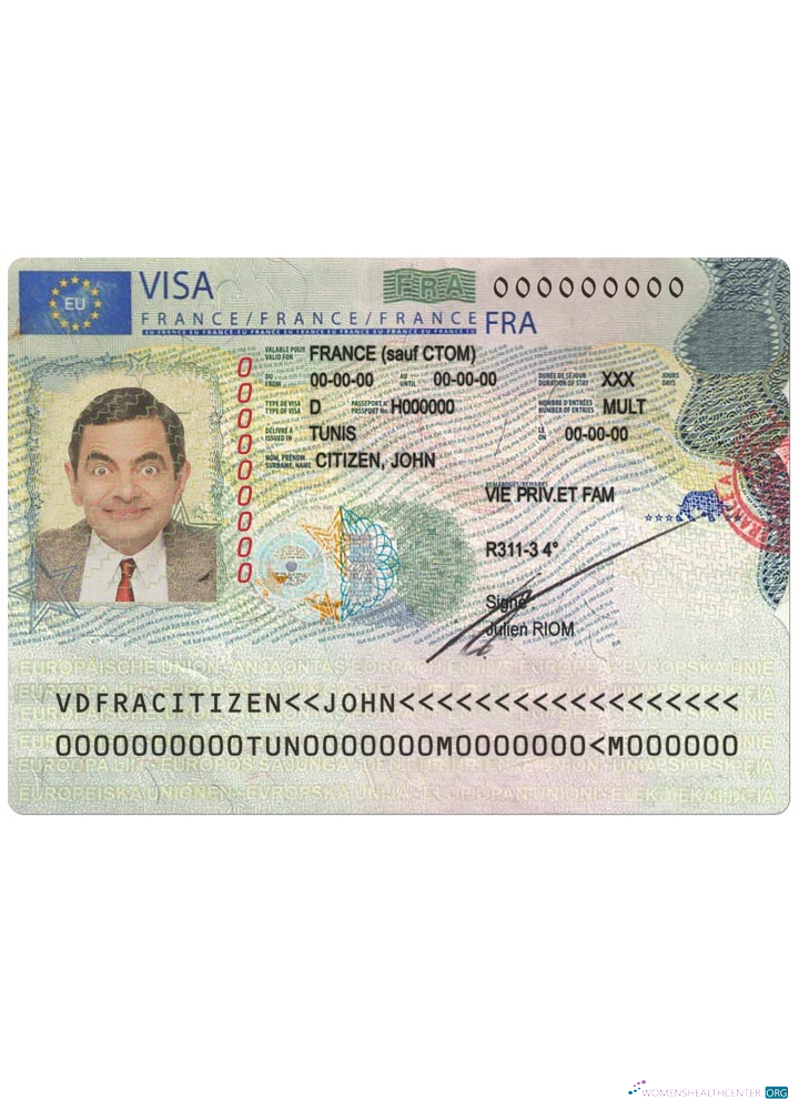 Download France schengen visa new version Photoshop template